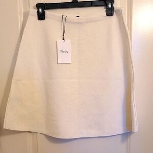 NWT Theory❄️SALE: END OF WINTER❄️ DOREEN A-Line Mini Skirt eggshell prosecco